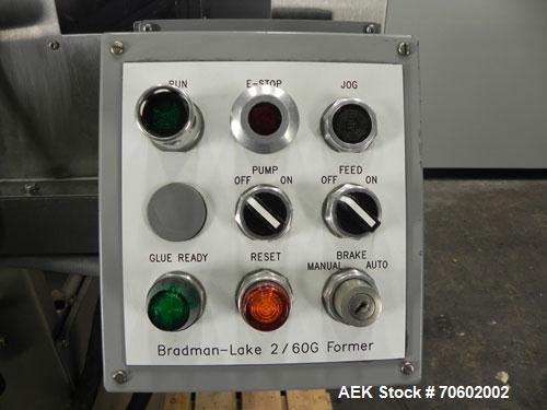 Used Bradman Lake Model HS2/60G Single Head Hot Melt Tray Former