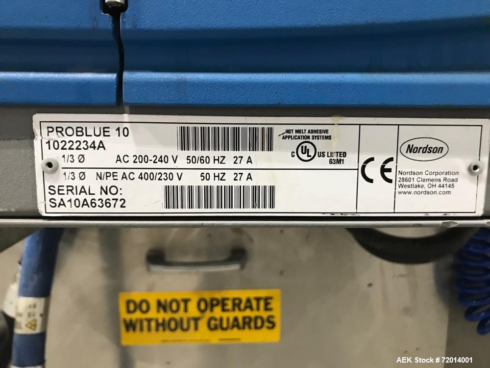 Used Doboy Tray Former, Model 751. Single mandrel former with hot melt. Relay logic for controls. Nordson ProBlue 10 hot melt system. 3/60/460V. Built 1993.