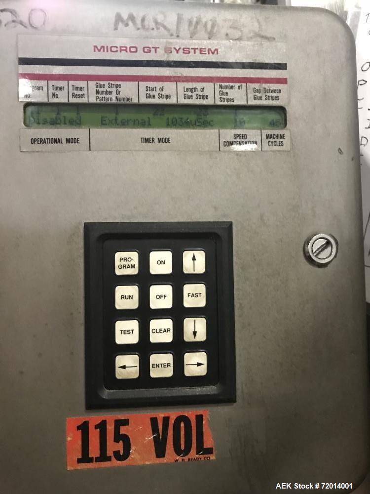 Used- Doboy Tray Former, Model 751. Single mandrel former with hot melt. Relay logic for controls. Nordson ProBlue 10 hot me...