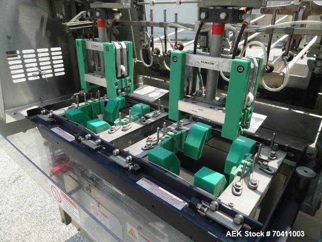 Used Klik Lok Dual Head Tray Former; Model KFWD. Stainless steel construction. Dual forming chambers, self locking style system. Speeds from 35-60 cycles/min. Size range  Length: 5" to 13", Width 4" ...