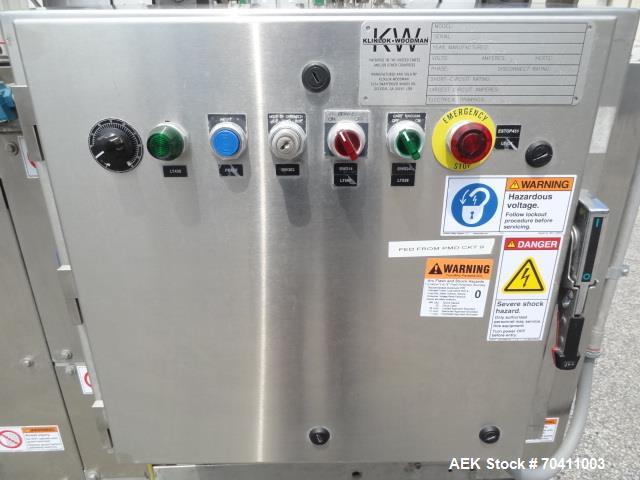 Used- Klik Lok Dual Head Tray Former; Model KFWD. Stainless steel construction. Dual forming chambers, self locking style sy...