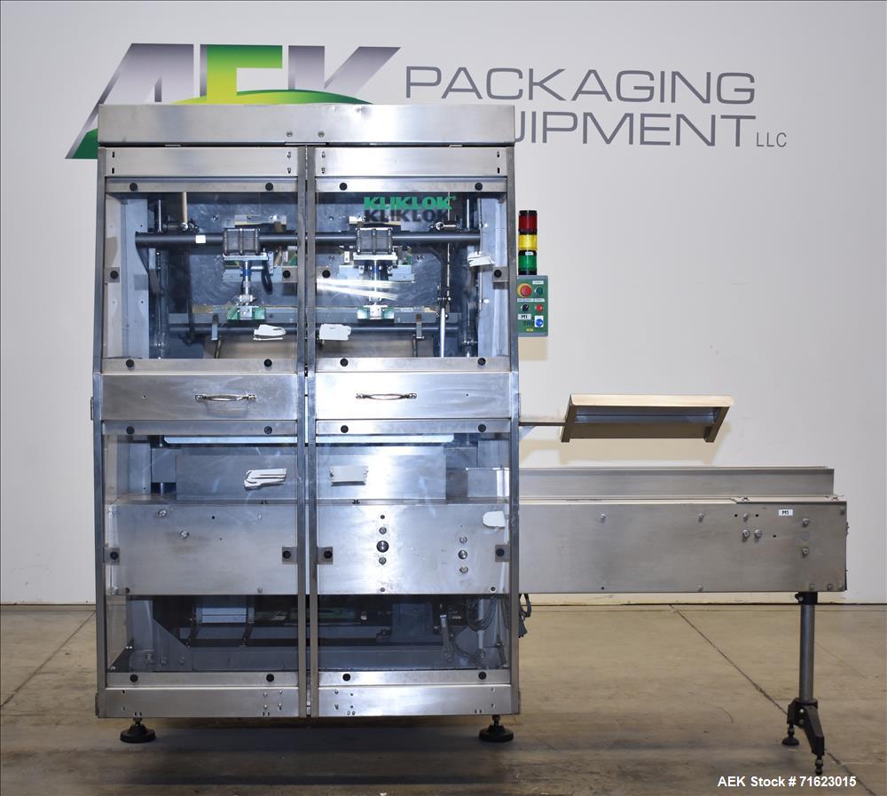 Used- Kliklok SRWD Dual Head Tab Lock Top Load Carton/Tray Former Up To 120 CPM