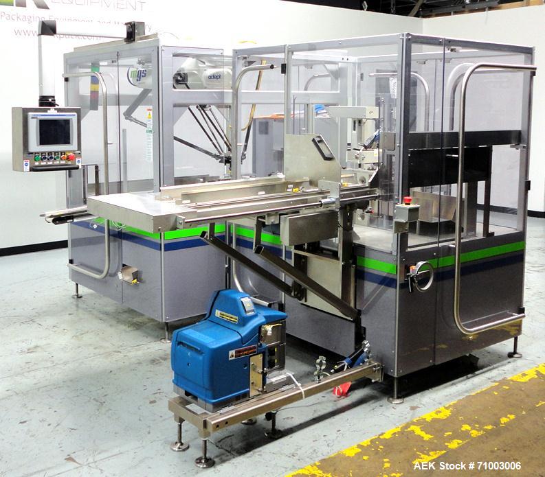 Used MGS Model TLC Top Load Cartoner with Robotic Pick and Place Unit