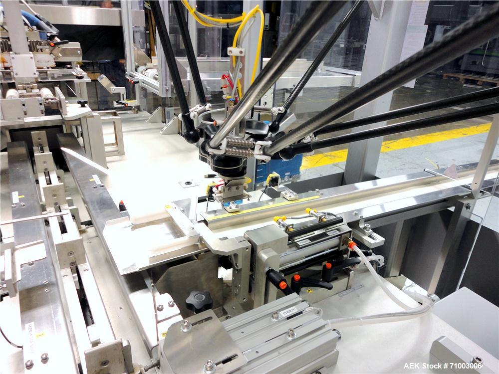 Used MGS Model TLC Top Load Cartoner with Robotic Pick and Place Unit