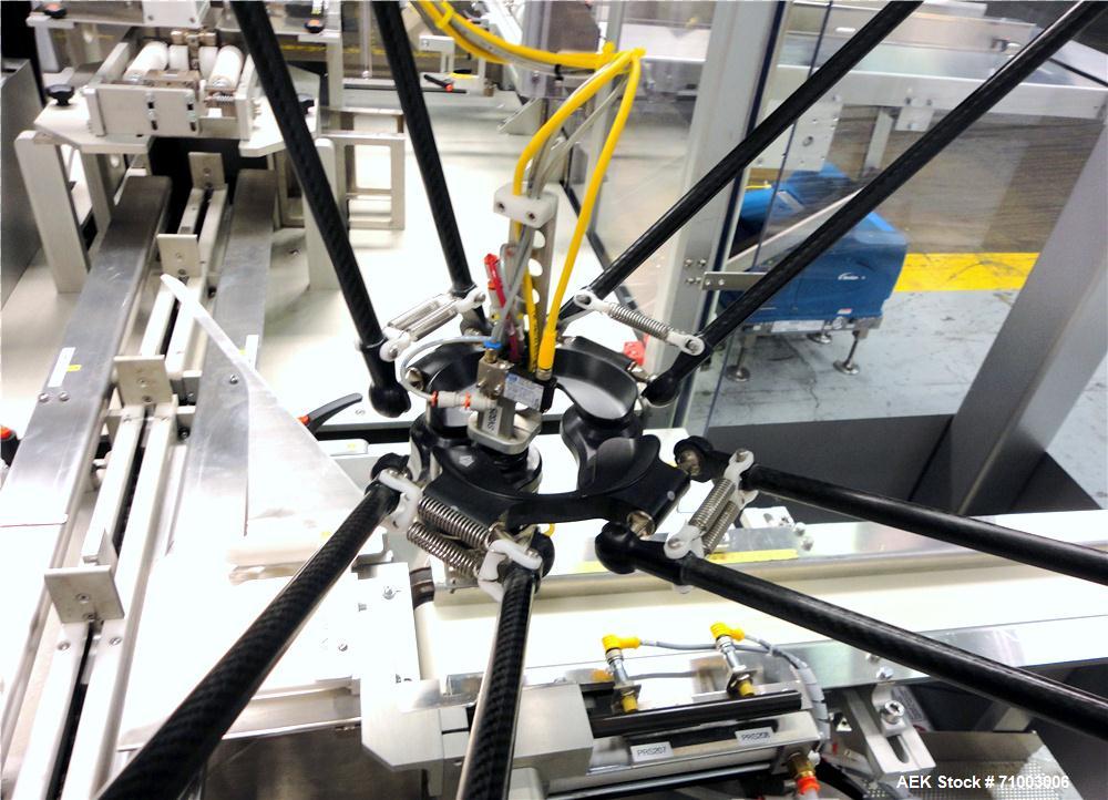 Used MGS Model TLC Top Load Cartoner with Robotic Pick and Place Unit