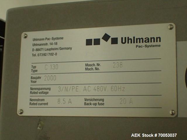 Used Uhlmann Horizontal Cartoner, Model C130