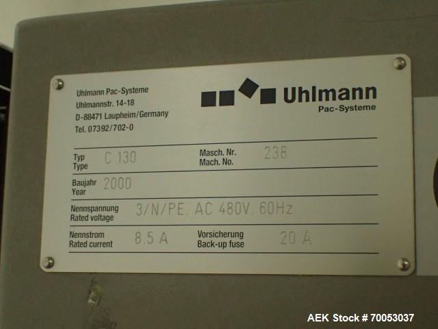 Used- Uhlmann Horizontal Cartoner, Model C130