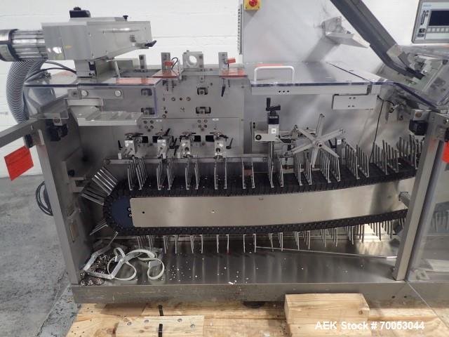 Used-Used Uhlmann horizontal cartoner, model C 2205, speeds up to 250/ minute, 150 mm x 100 mm x 90mm max cartoner size, wit...