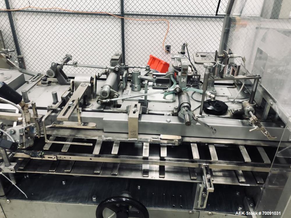 Used CAM Automatic Intermittent Motion Vertical Glue Cartoner – Model AV06