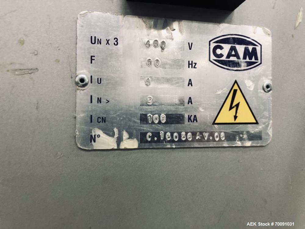 Used CAM Automatic Intermittent Motion Vertical Glue Cartoner – Model AV06