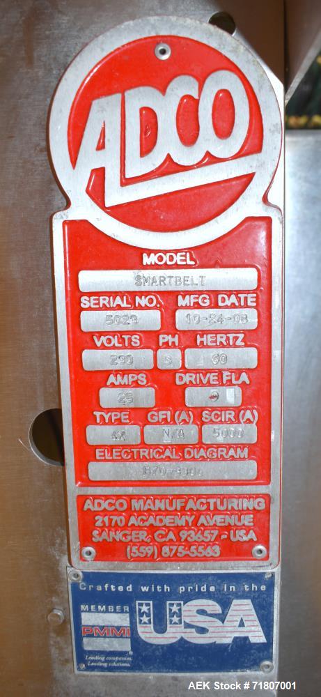 Used Adco Model 15DBC105-WD Automatic Horizontal Washdown Cartoner.