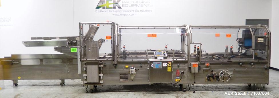Used Adco Model 15DBC105-SS Horizontal Automatic Load Glue Cartoner.