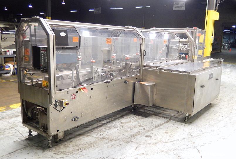 Used Adco Model 15DBC105-SS Horizontal Automatic Load Glue Cartoner.