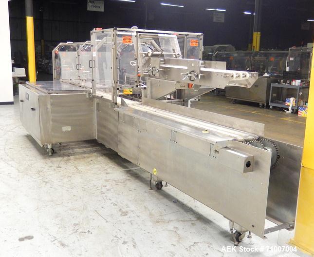 Used Adco Model 15DBC105-SS Horizontal Automatic Load Glue Cartoner.