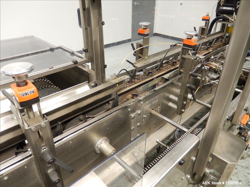 Used Adco Model 15DBC105-SS Horizontal Automatic Load Glue Cartoner.