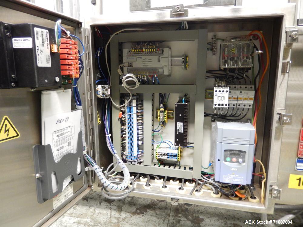Used Adco Model 15DBC105-SS Horizontal Automatic Load Glue Cartoner.