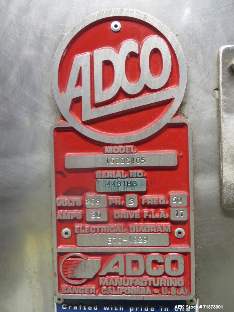 Used Adco Model 15DBC105-SS Horizontal Automatic Load Glue Cartoner