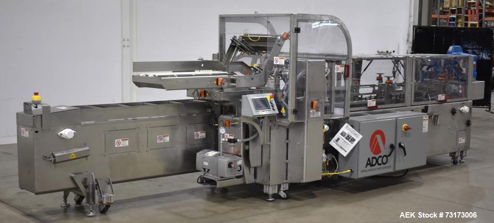 Used Adco Model JET-BC-SS Stainless Steel Automatic Load Cartoner Capable of speeds up to 120 cartons per minute