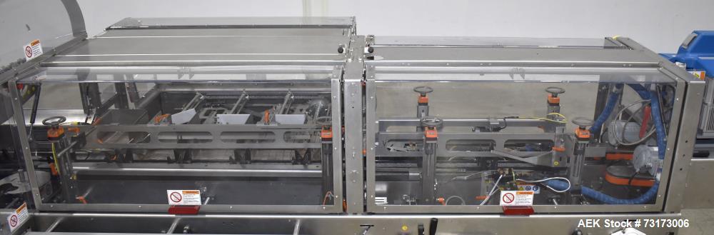 Used Adco Model JET-BC-SS Stainless Steel Automatic Load Cartoner Capable of speeds up to 120 cartons per minute