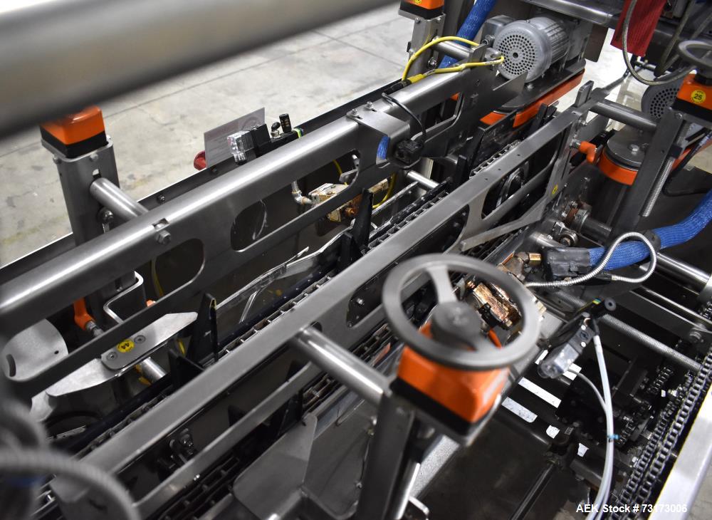 Used Adco Model JET-BC-SS Stainless Steel Automatic Load Cartoner Capable of speeds up to 120 cartons per minute