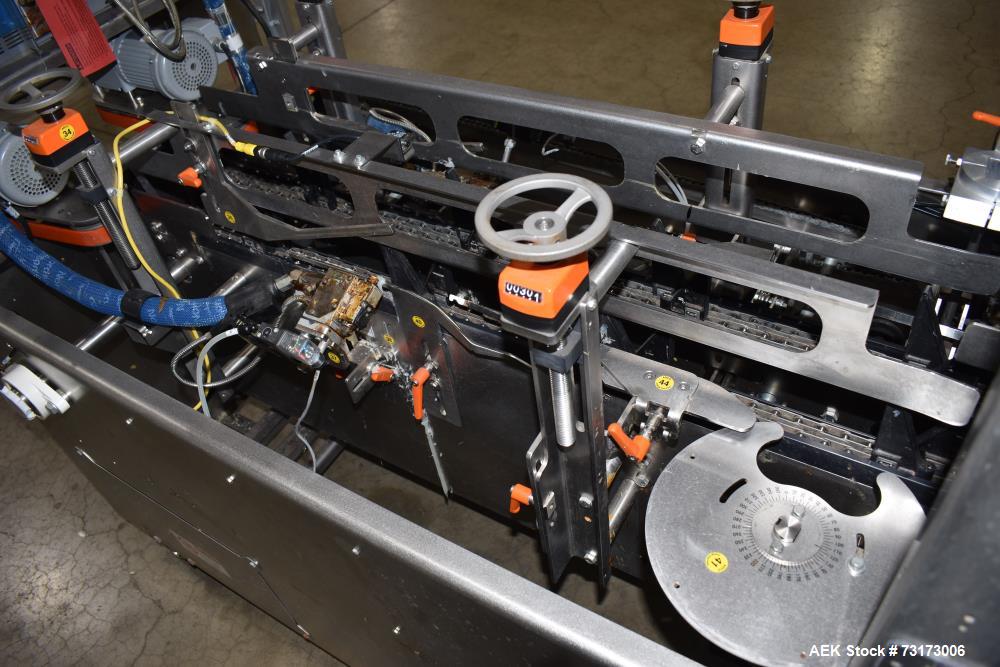 Used Adco Model JET-BC-SS Stainless Steel Automatic Load Cartoner Capable of speeds up to 120 cartons per minute
