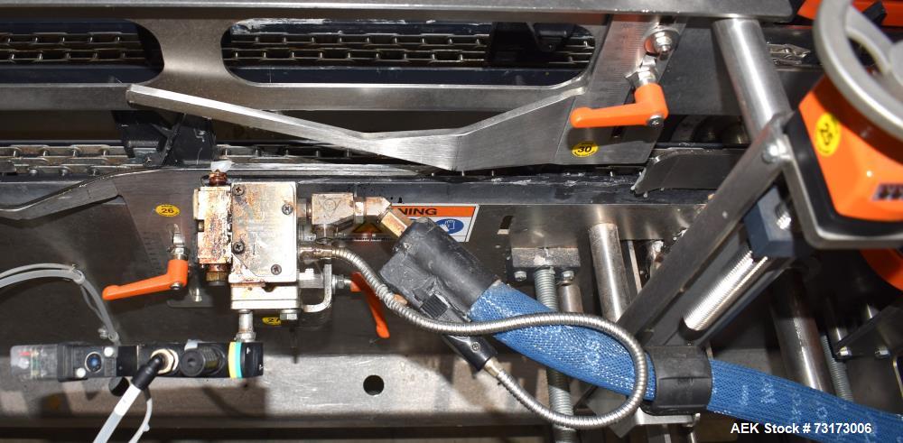 Used Adco Model JET-BC-SS Stainless Steel Automatic Load Cartoner Capable of speeds up to 120 cartons per minute