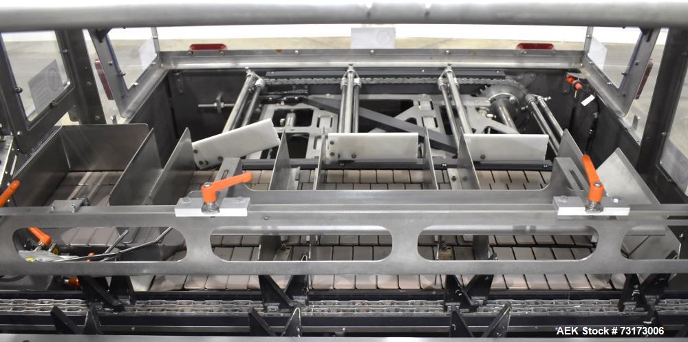 Used Adco Model JET-BC-SS Stainless Steel Automatic Load Cartoner Capable of speeds up to 120 cartons per minute
