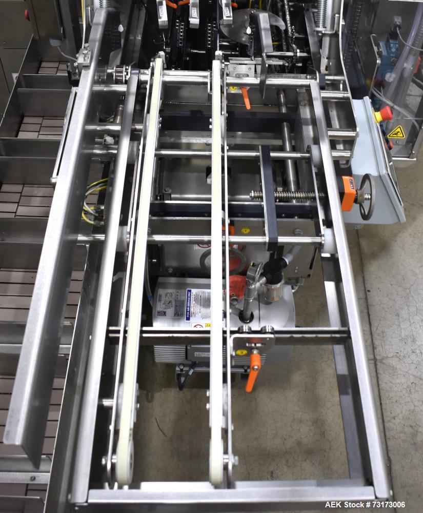 Used Adco Model JET-BC-SS Stainless Steel Automatic Load Cartoner Capable of speeds up to 120 cartons per minute