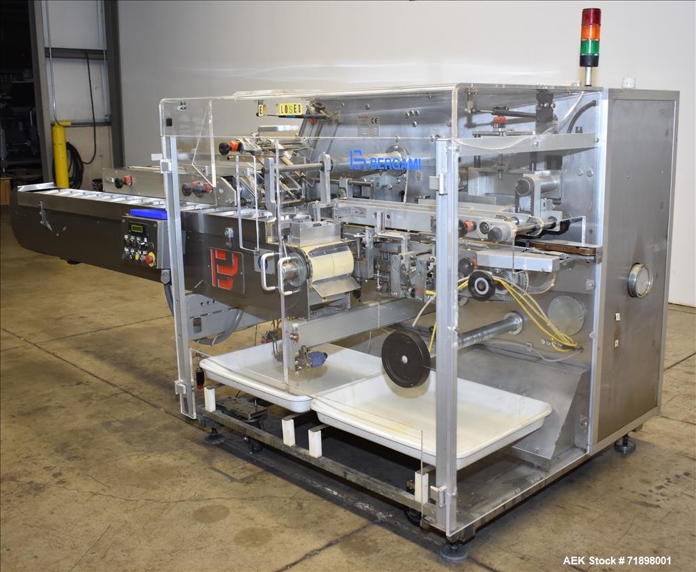 Used Bergami Horizontal Intermittent Motion Cartoner, Model AS 120