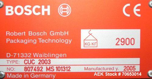 Used Bosch CUC-2003 Horizontal Cartoner