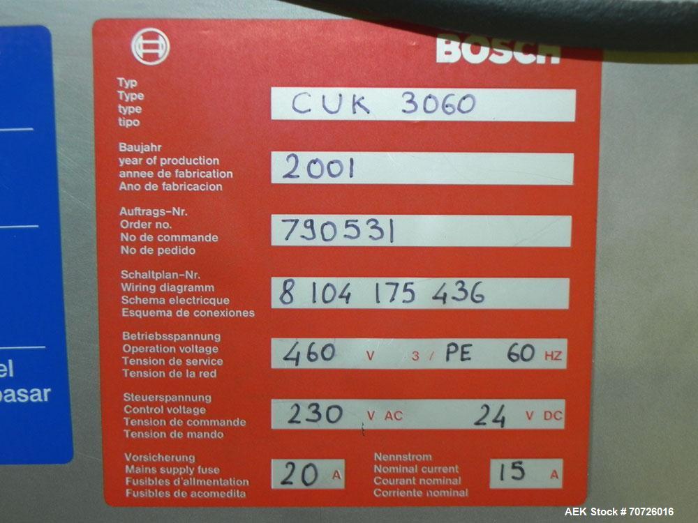 Used Bosch CUK 3060 Horizontal Blister Cartoner