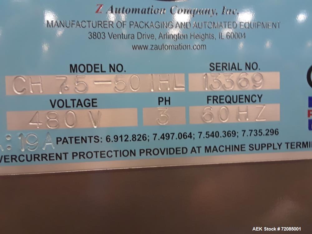 Used- Z Automation Automatic Intermittent Motion Horizontal Cartoner