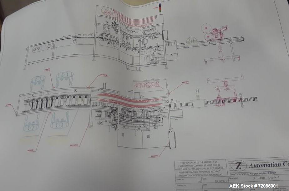 Used- Z Automation Automatic Intermittent Motion Horizontal Cartoner