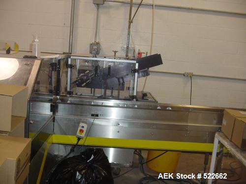 USED: Econocorp model ECM continuous motion auto-load stainless steel cartoner rated up to 100 cpm. Built 2002. Hand wheel size adjustment, lugs currently set on 12" centers. Cartoner size range: 2"-...