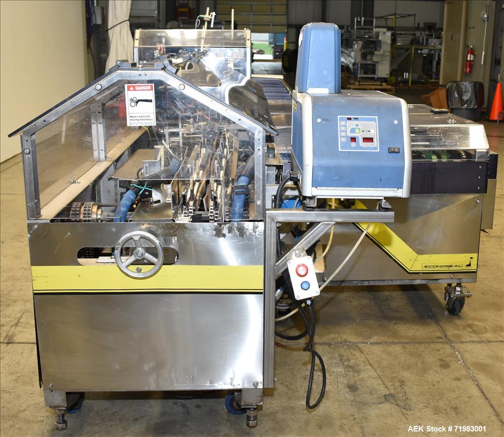 Used Econocorp Automatic Horizontal Continuous Motion Hot Melt Glue Cartoner