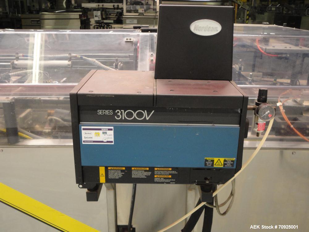Used Econocorp Spartan Automatic Horizontal Glue Cartoner capable of speeds up to 40 cartons per minute. Has 12" centers for carton size range:  length 4" - 10" , width 1" - 4",  depth 8" (approx)  -...