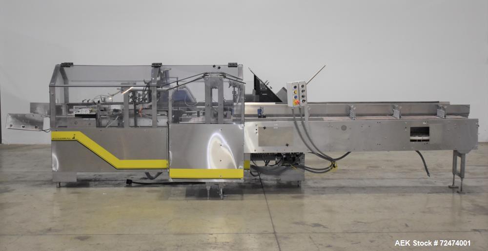 Used Econocorp Econoseal Spartan Automatic Horizontal Intermittent Hotmelt Glue Cartoner. Capable of speeds up to 40 cartons per minute (depending on carton style). Carton size range: 2" - 10" Length...