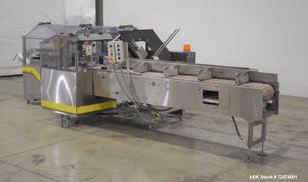 Used Econocorp Econoseal Spartan Automatic Horizontal Intermittent Hotmelt Glue Cartoner. Capable of speeds up to 40 cartons per minute (depending on carton style). Carton size range: 2" - 10" Length...