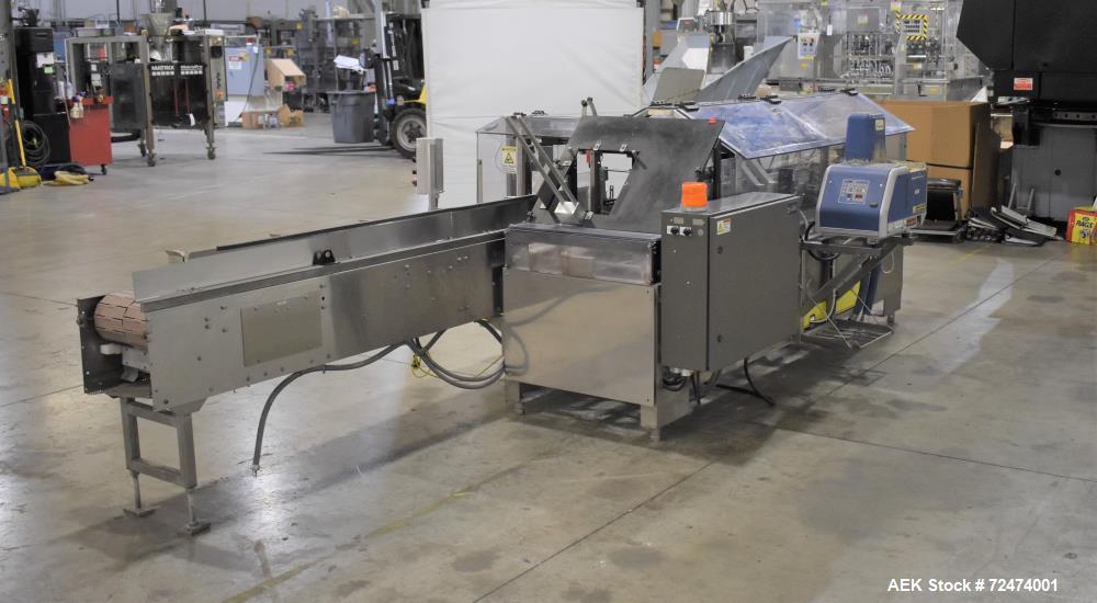Used Econocorp Econoseal Spartan Automatic Horizontal Intermittent Hotmelt Glue Cartoner. Capable of speeds up to 40 cartons per minute (depending on carton style). Carton size range: 2" - 10" Length...