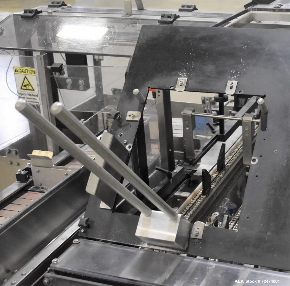 Used Econocorp Econoseal Spartan Automatic Horizontal Intermittent Hotmelt Glue Cartoner. Capable of speeds up to 40 cartons per minute (depending on carton style). Carton size range: 2" - 10" Length...