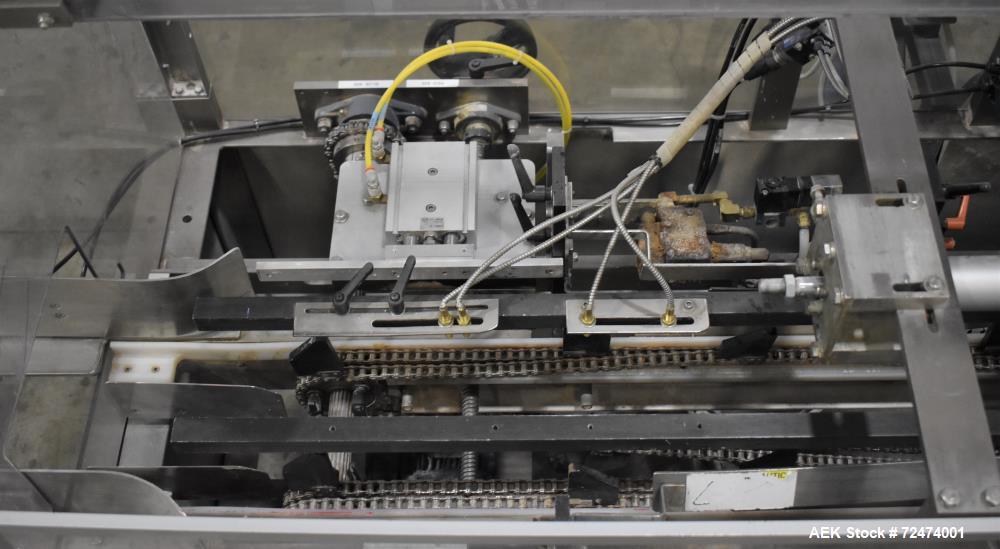 Used Econocorp Econoseal Spartan Automatic Horizontal Intermittent Hotmelt Glue Cartoner. Capable of speeds up to 40 cartons per minute (depending on carton style). Carton size range: 2" - 10" Length...