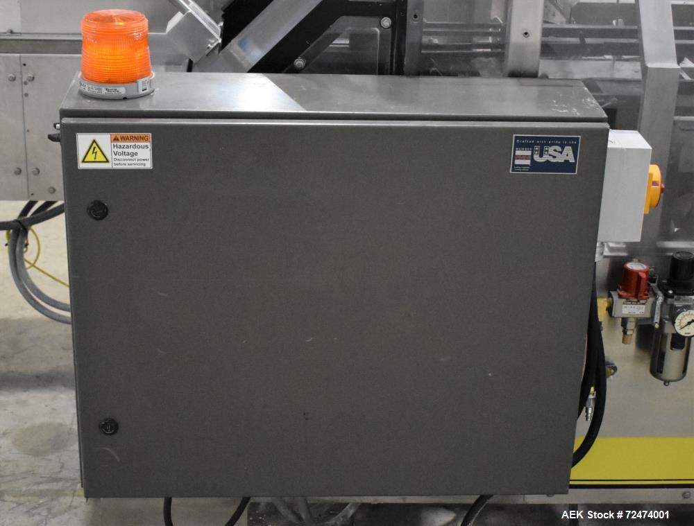 Used Econocorp Econoseal Spartan Automatic Horizontal Intermittent Hotmelt Glue Cartoner. Capable of speeds up to 40 cartons per minute (depending on carton style). Carton size range: 2" - 10" Length...