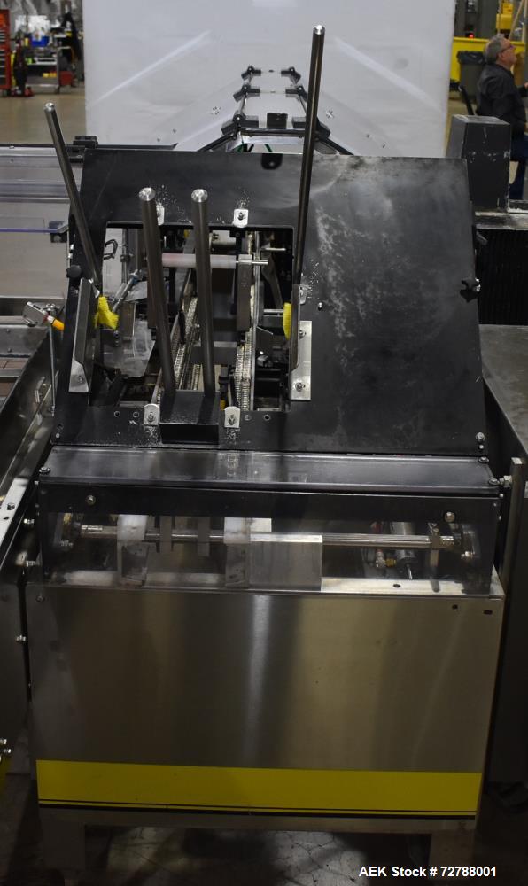 Used Econocorp Econoseal Spartan Automatic Horizontal Intermittent Hotmelt Glue Cartoner. Capable of speeds up to 40 cartons per minute (depending on carton style). Carton size range: 2" - 10" Length...