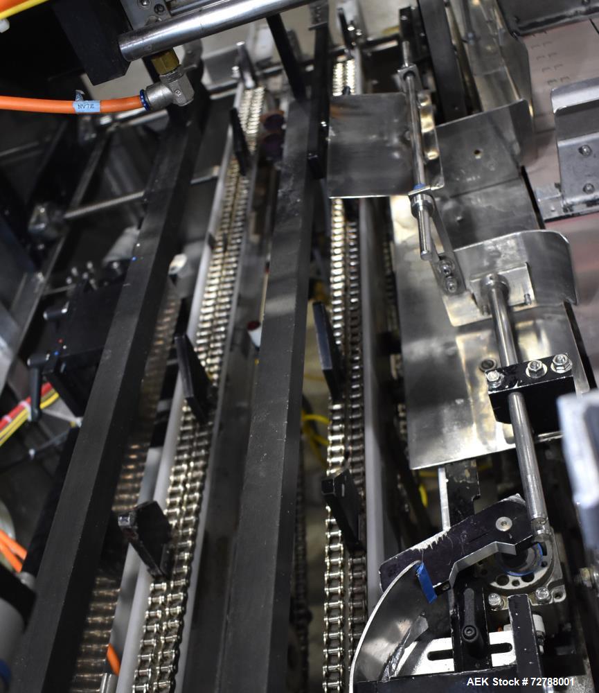Used Econocorp Econoseal Spartan Automatic Horizontal Intermittent Hotmelt Glue Cartoner. Capable of speeds up to 40 cartons per minute (depending on carton style). Carton size range: 2" - 10" Length...