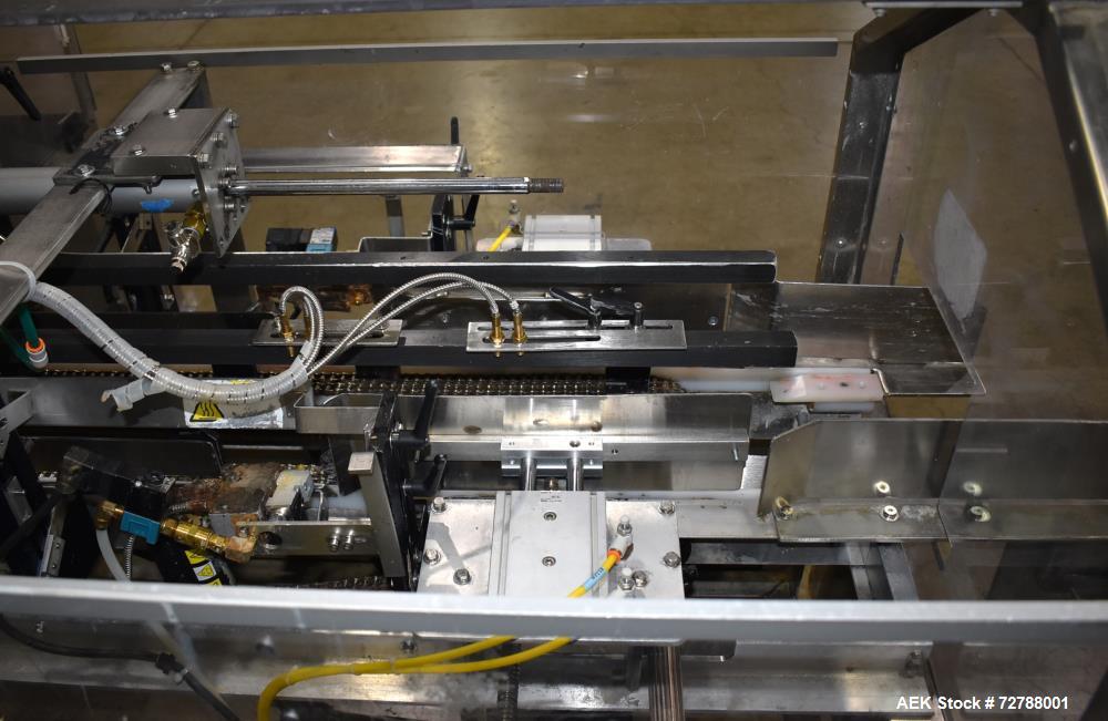 Used Econocorp Econoseal Spartan Automatic Horizontal Intermittent Hotmelt Glue Cartoner. Capable of speeds up to 40 cartons per minute (depending on carton style). Carton size range: 2" - 10" Length...