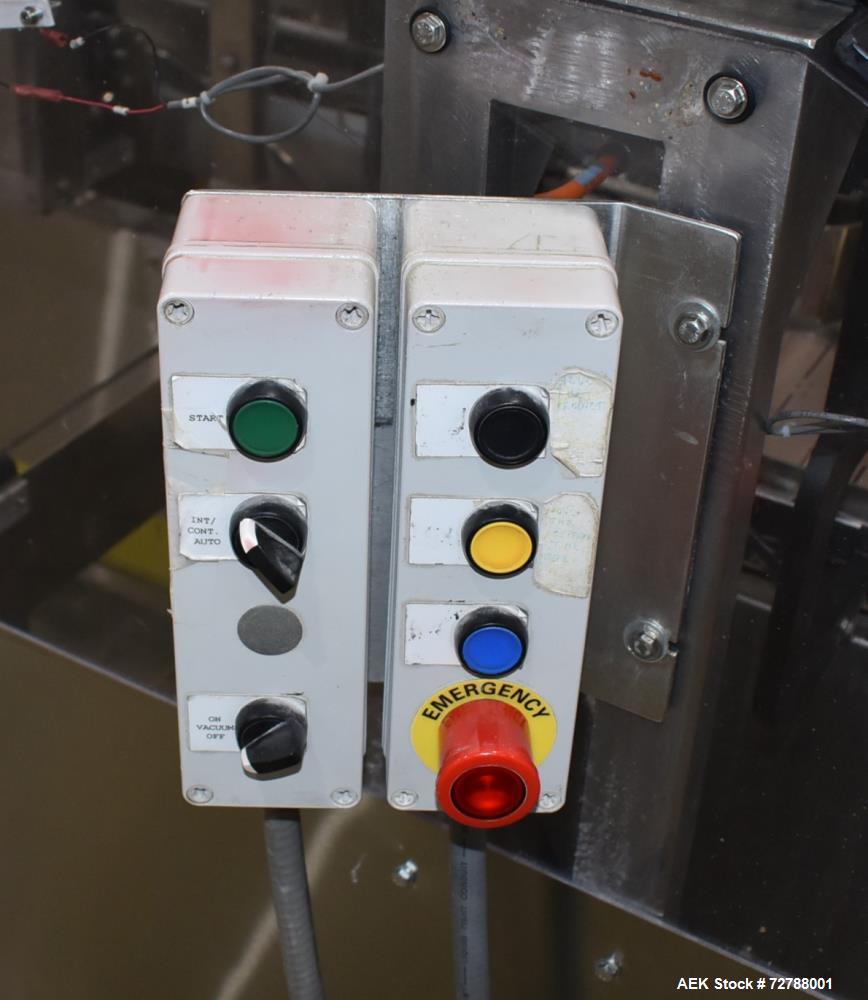 Used Econocorp Econoseal Spartan Automatic Horizontal Intermittent Hotmelt Glue Cartoner. Capable of speeds up to 40 cartons per minute (depending on carton style). Carton size range: 2" - 10" Length...