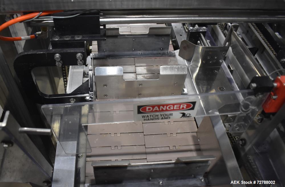 Used Econocorp Econoseal Spartan Automatic Horizontal Intermittent Hotmelt Glue Cartoner. Capable of speeds up to 40 cartons per minute (depending on carton style). Carton size range: 2" - 10" Length...