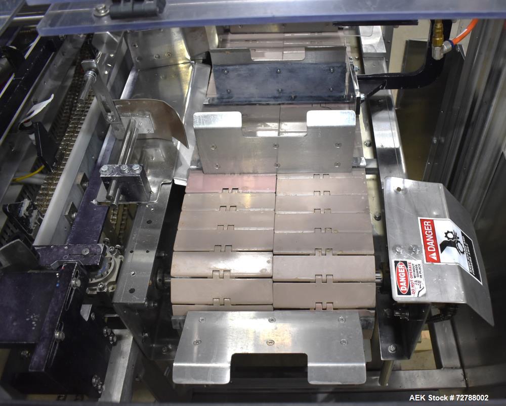Used Econocorp Econoseal Spartan Automatic Horizontal Intermittent Hotmelt Glue Cartoner. Capable of speeds up to 40 cartons per minute (depending on carton style). Carton size range: 2" - 10" Length...
