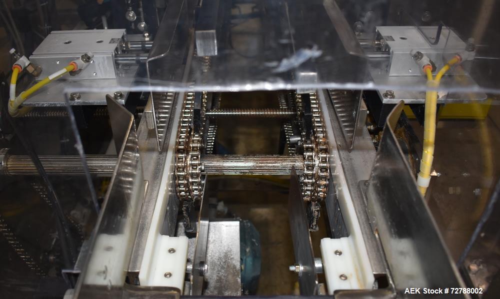 Used Econocorp Econoseal Spartan Automatic Horizontal Intermittent Hotmelt Glue Cartoner. Capable of speeds up to 40 cartons per minute (depending on carton style). Carton size range: 2" - 10" Length...