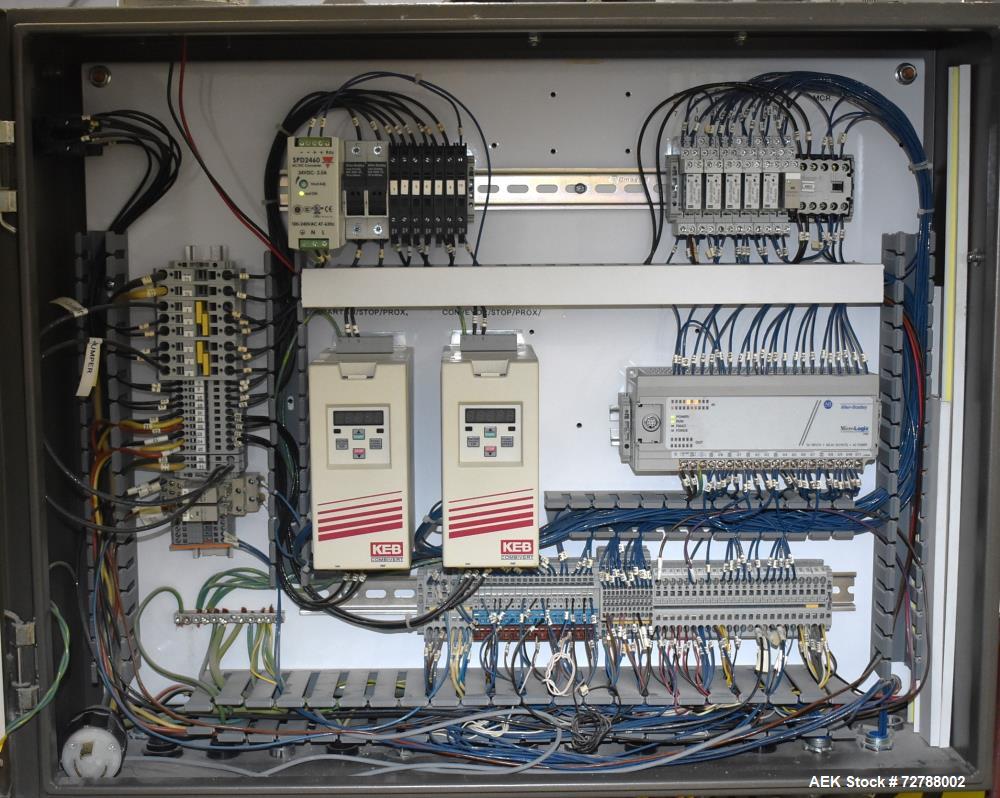 Used- Econocorp Econoseal Spartan Automatic Horizontal Intermittent Hotmelt Glue Cartoner. Capable of speeds up to 40 carton...